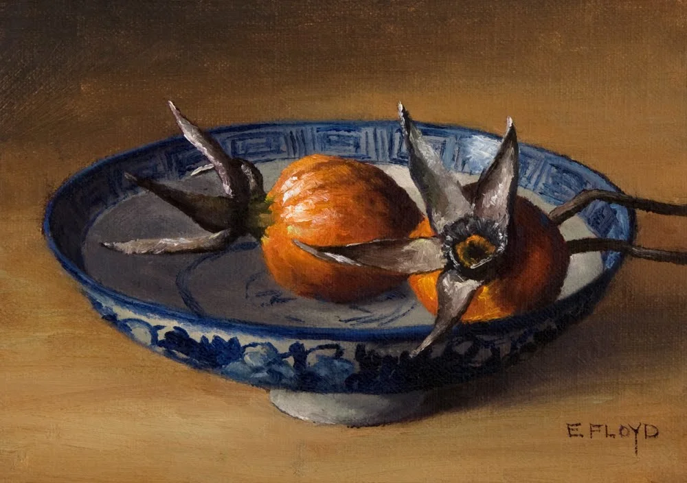 Two Rose Hips {a new daily painting}