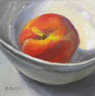 Peach in a Bowl Still Life