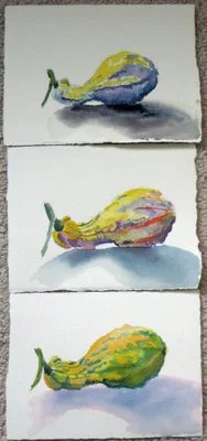 Watercolor Gourd Sketches
