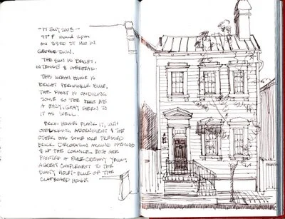 Georgetown Rowhouse Drawing - Sketchbook