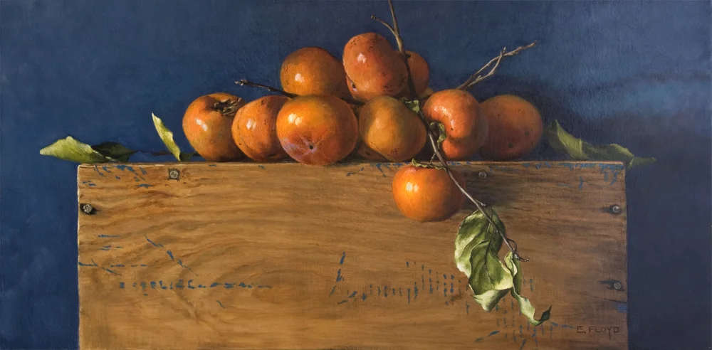 Persimmons, 12 x 24 inches