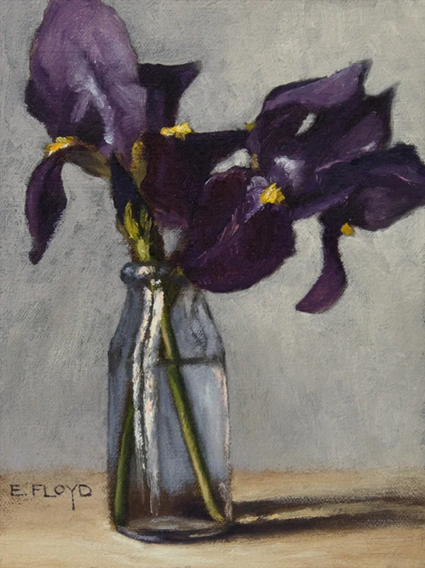 Irises, 8 x 6 inches