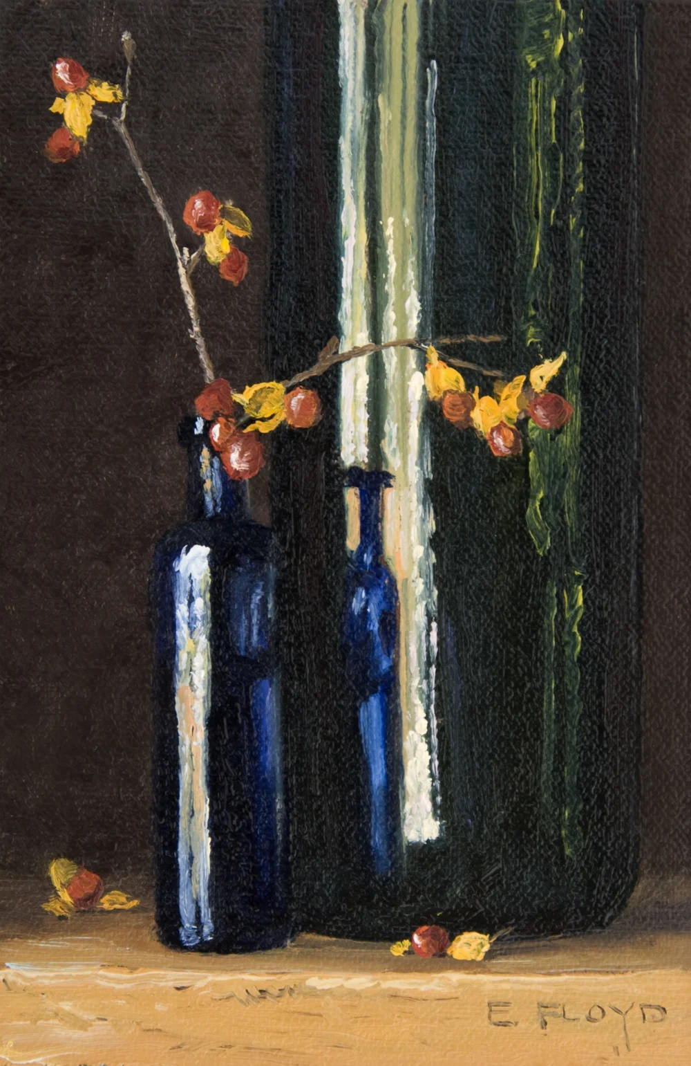 Bittersweet & Bottles, 6 x 4 inches