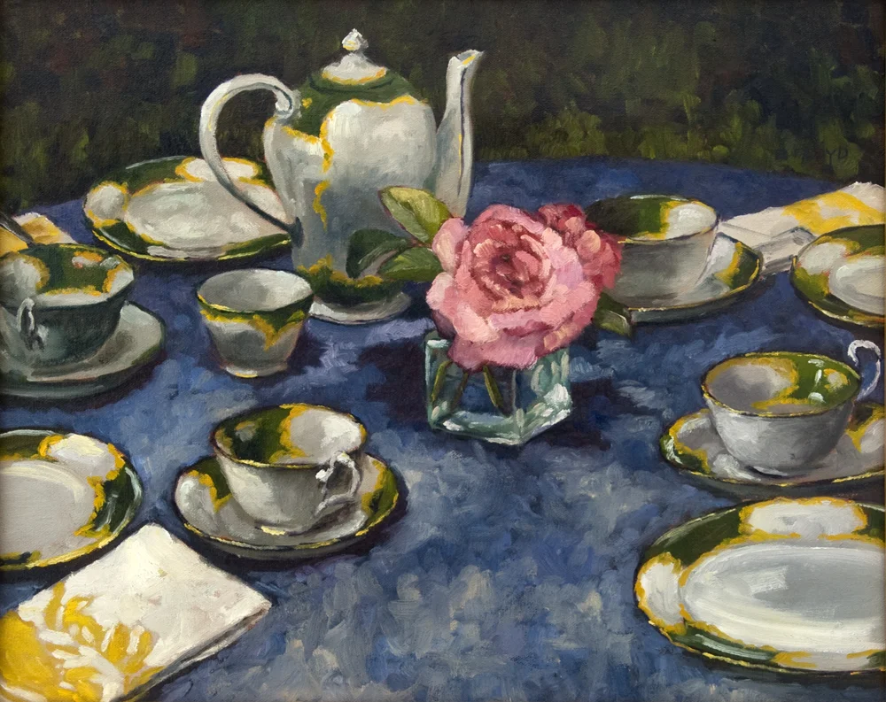 Set for Four, 16 x 20 inches