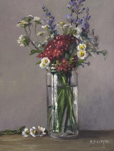 Posy of Flowers {a new small floral painting}