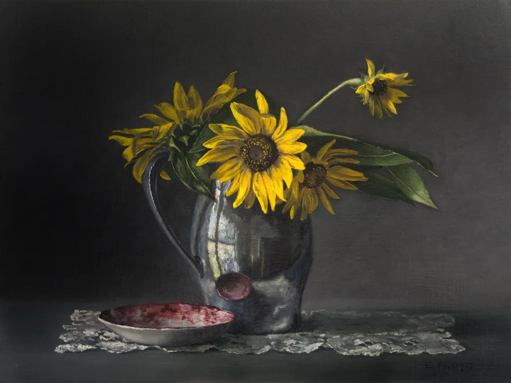 20150808-016 Pewter-Reflections-and-Sunflowers 18x24.jpg