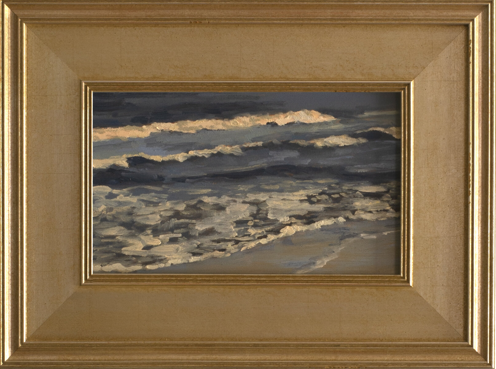 High Tide Surf, Plein Air painting, 6 x 10 inches  