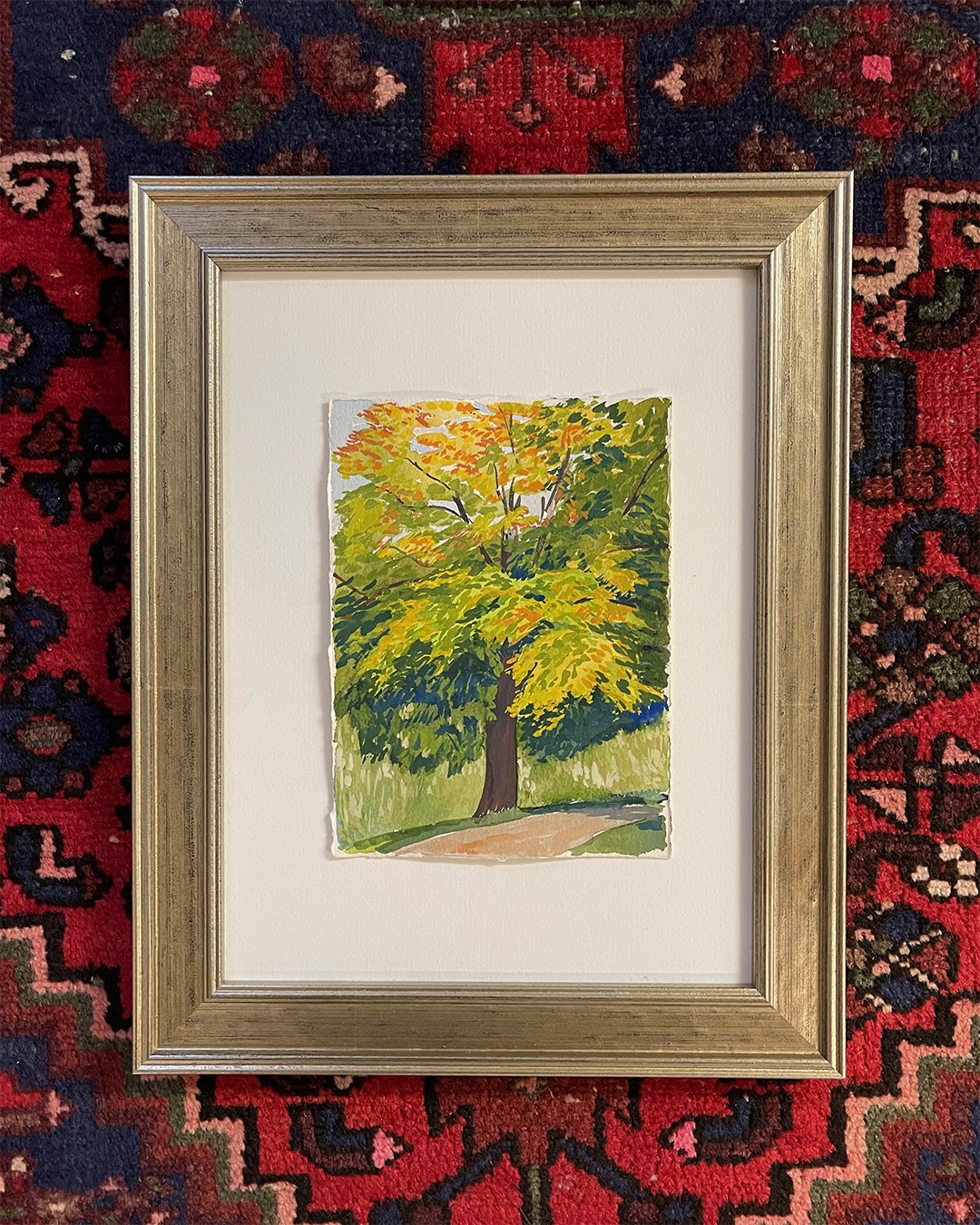 Beech Tree - watercolor and gouache