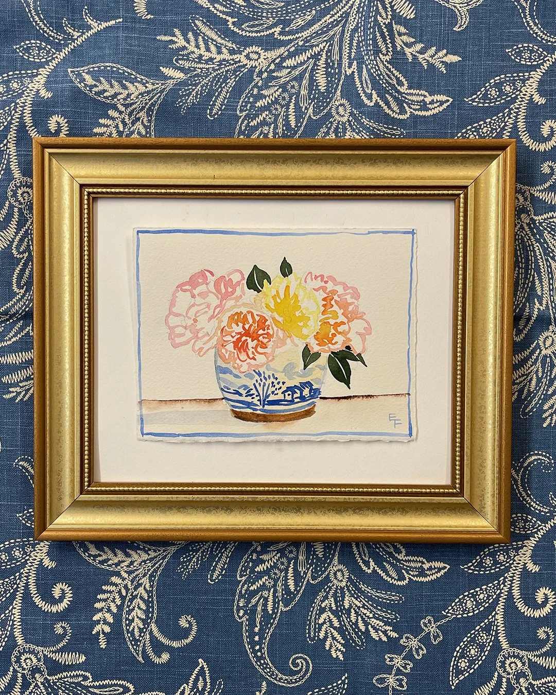 wc roses in ginger jar no03 framed.jpg