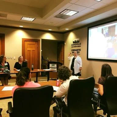 Pictured above: We had a great turnout and a wonderful presentation from Dylan at the June LOSAVA Workshop at Lenoir-Rhyne Asheville.