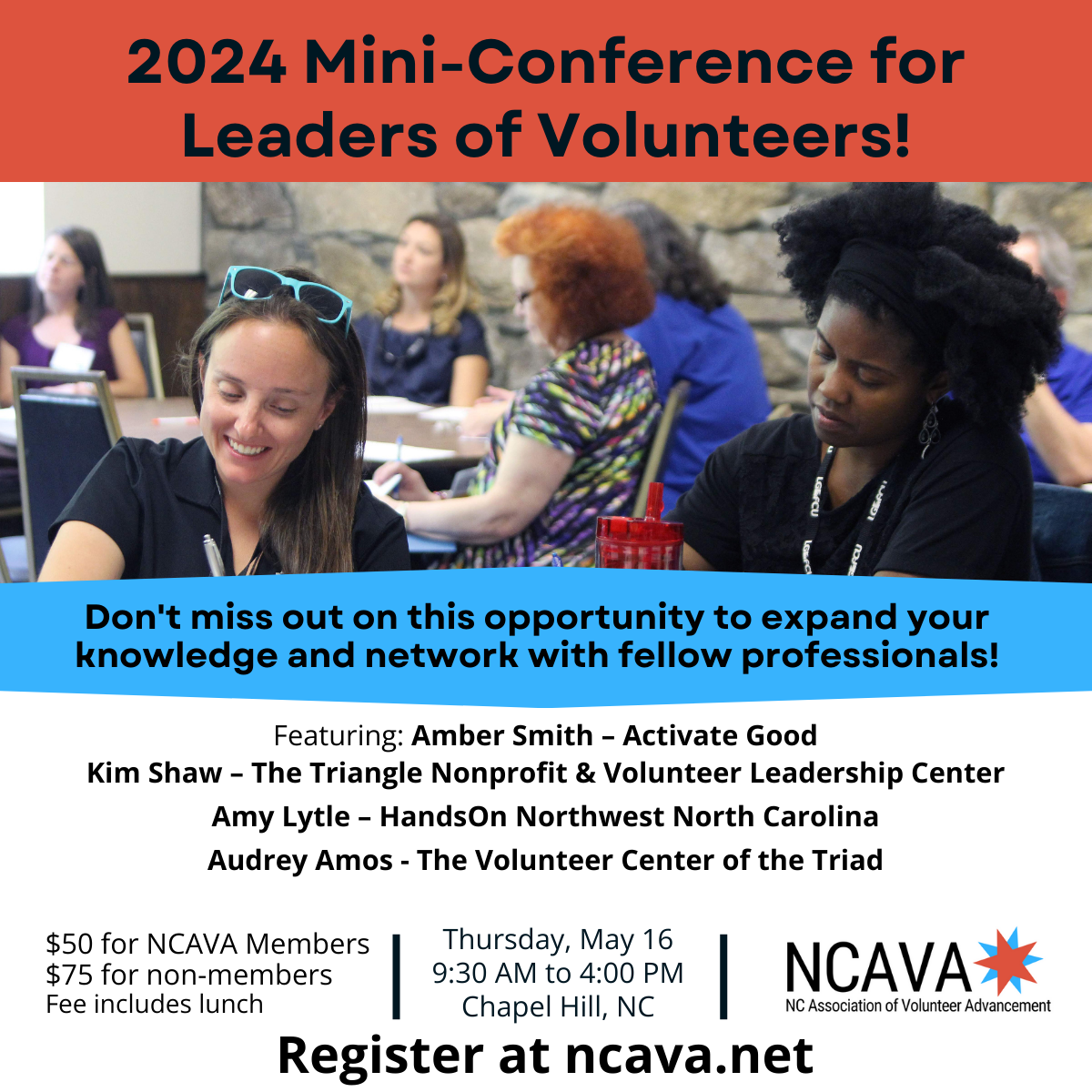 REGISTER NOW  NCAVA’s 2024 Mini-Conference for Leaders of Volunteers! (LinkedIn Post).png