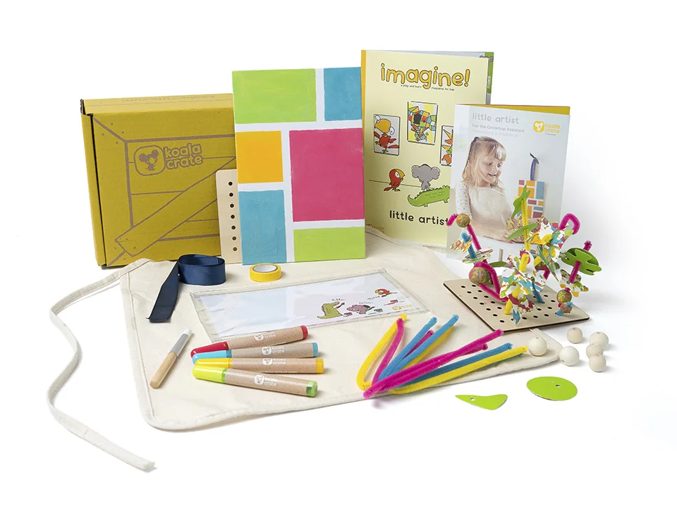 The Koala Crate from KiwiCo is aimed at kids 3–4 years old. Each month your kid receives an engaging art or science project to work on. Photo courtesy of KiwiCo.