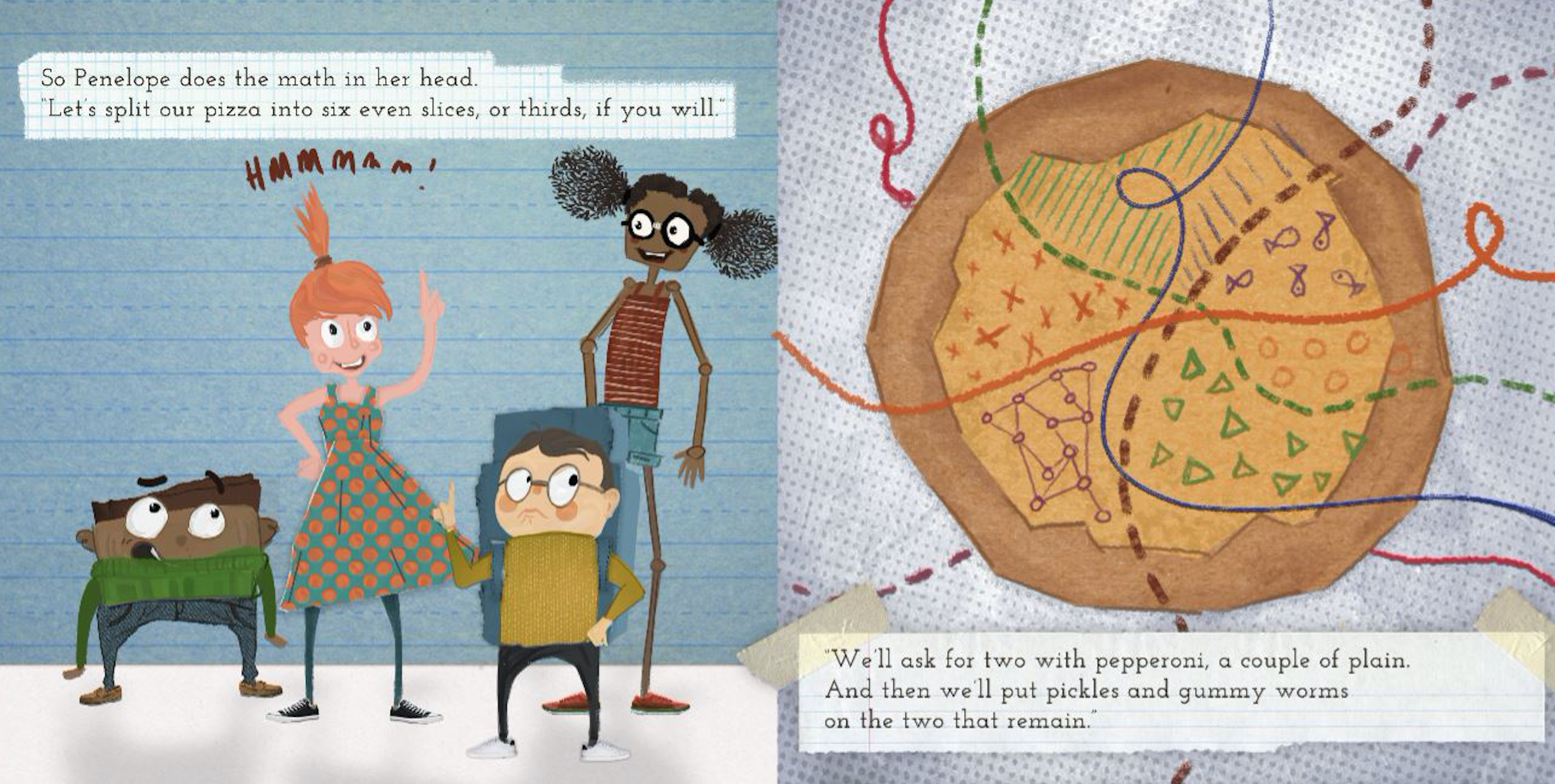 Join Penelope and friends as they strive to solve a pie chart challenge!