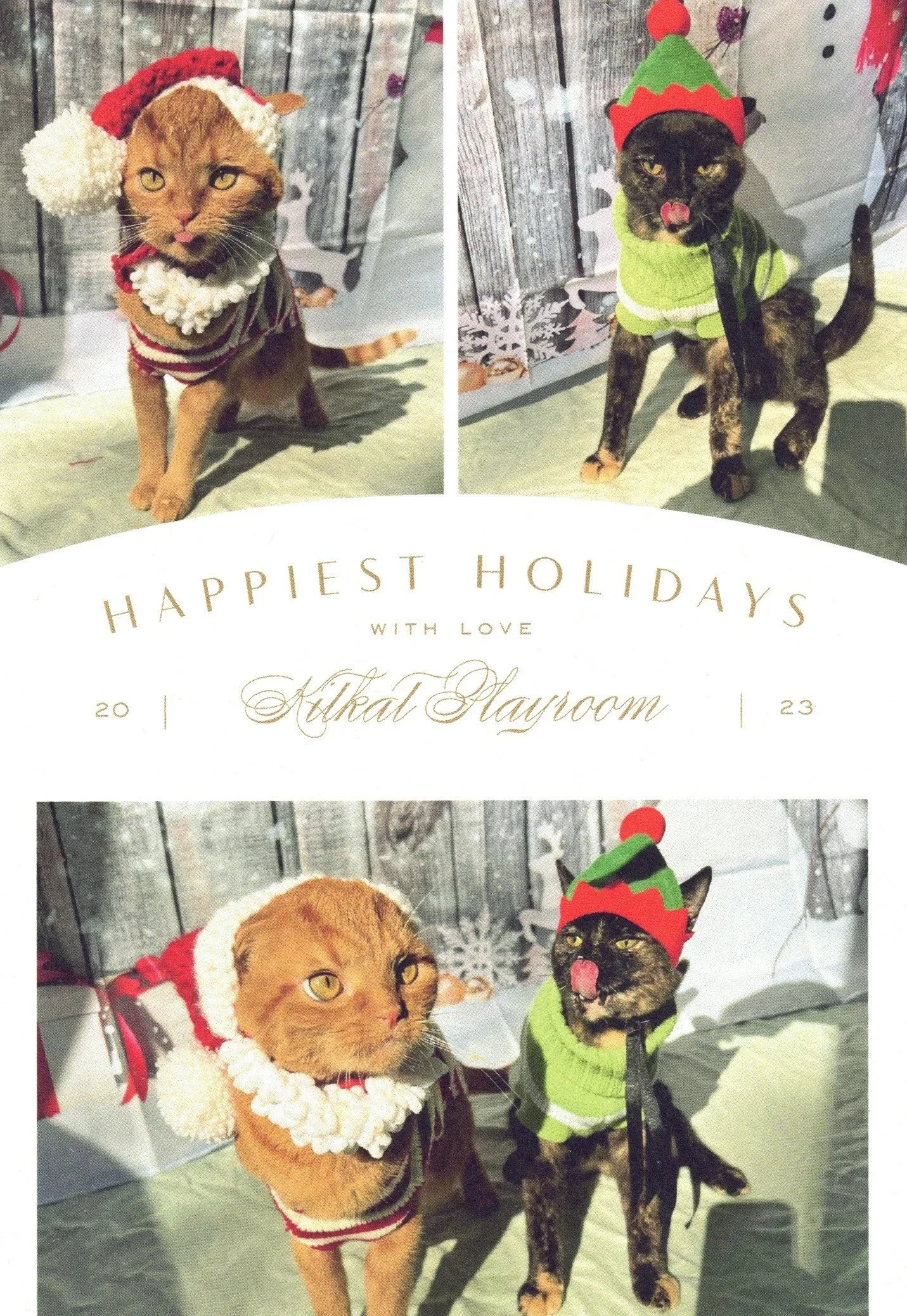 2023 KKP Holiday Card featuring Tate and Kenna