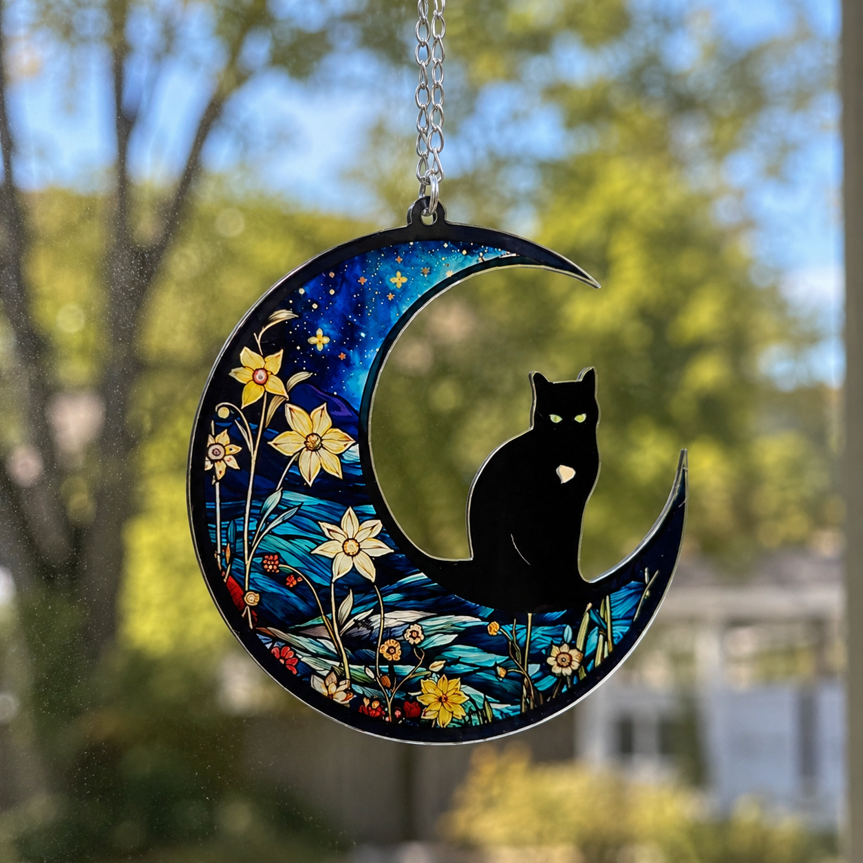 moon cat suncatcher