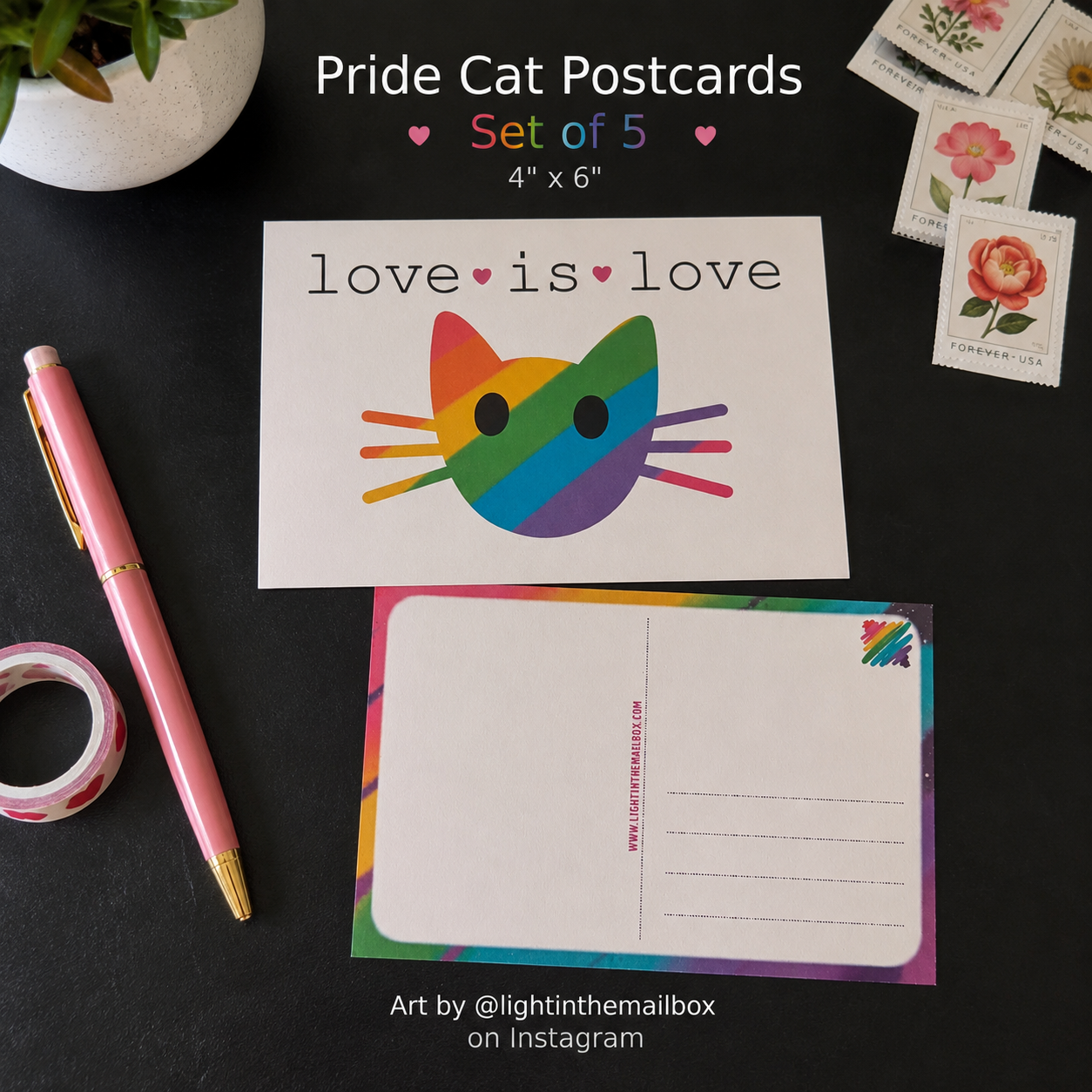 Pride Cat Postcard Set (Set of 5)