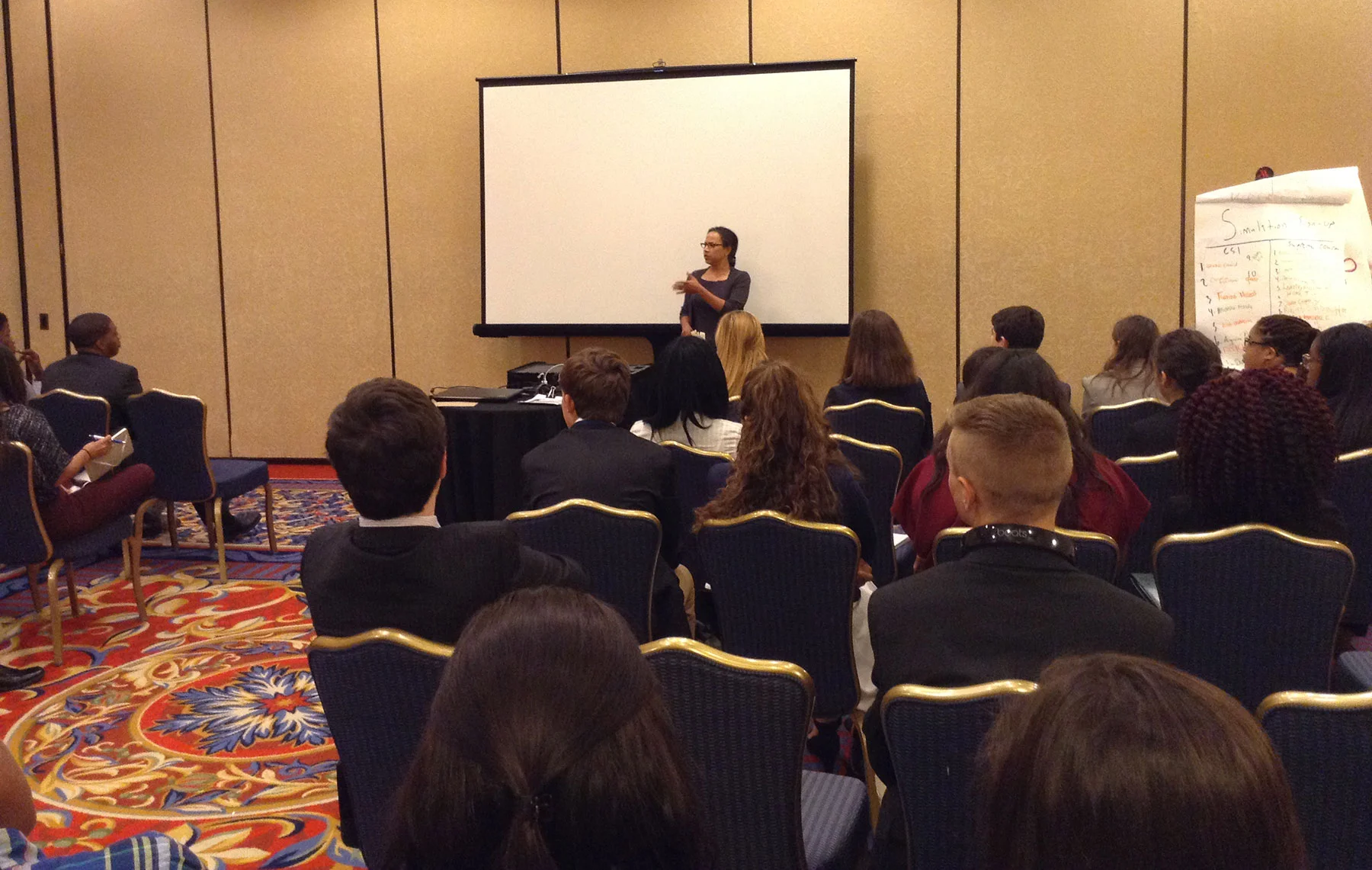 Shauna Bryce speaking at an Envision event in Virginia.