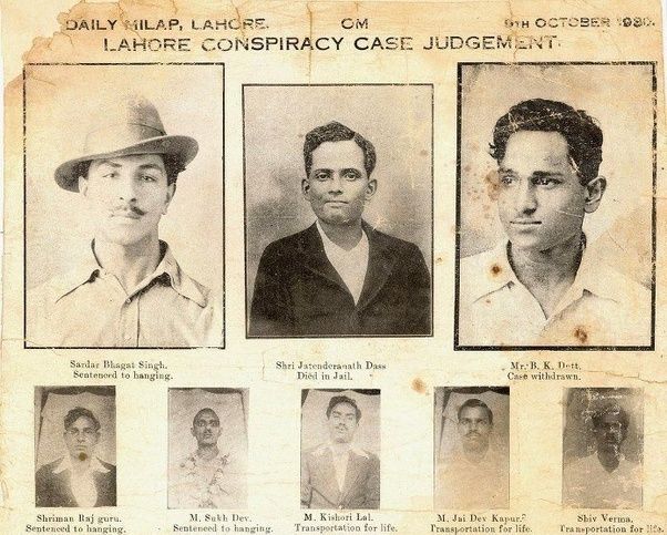 Bhagat Singh and members of the Hindustan Socialist Republican Army