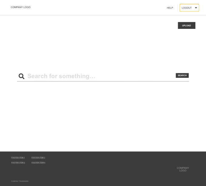 Figure 10: Logging in activates the search and upload button