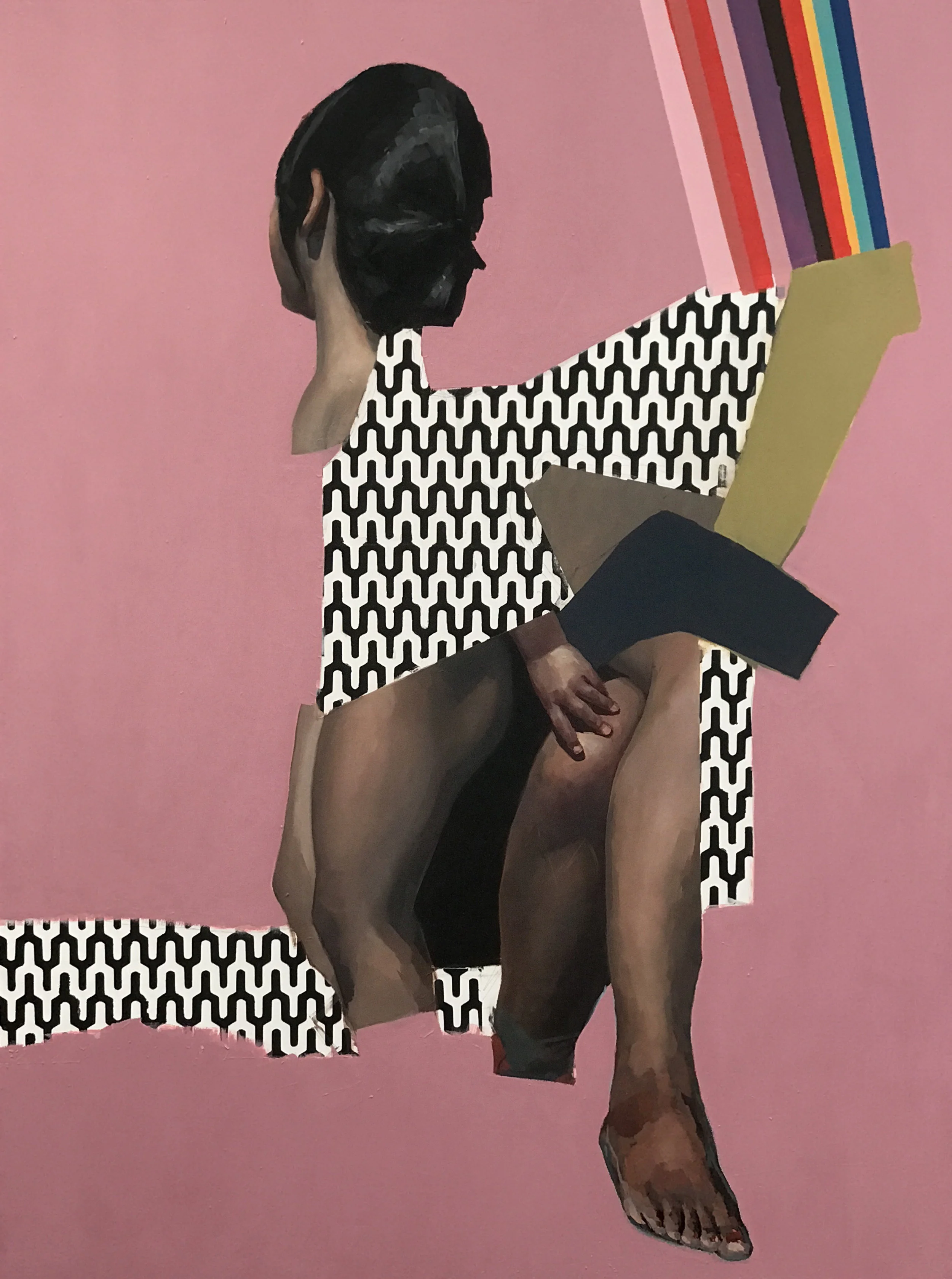 Figure Composition 30” x 40” Oil and acrylic on panel