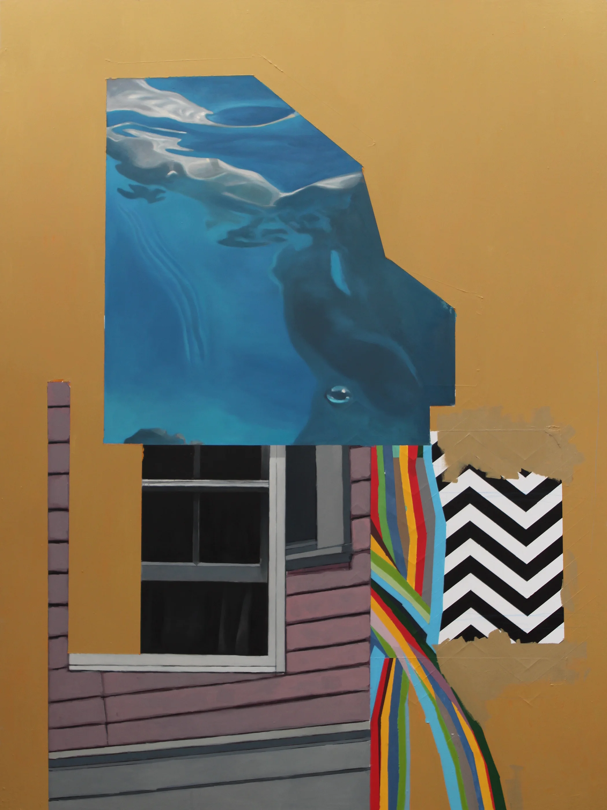 He Doesn’t Really Live Here Anymore 36” x 48” Oil and acrylic on panel