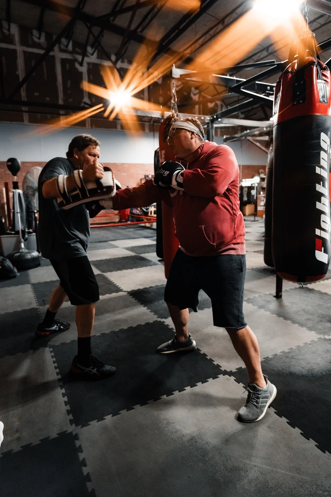 Mixing things up. Sometimes we gotta give the bags a break and let our trainers take a few shots!