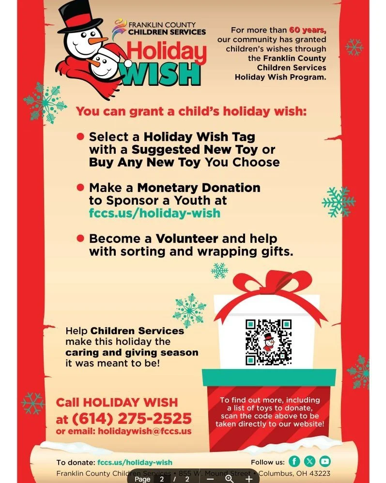 TOMORROW! Get ready for our special 90 minute class to support Franklin County Holiday Wish at 10am! We'll have raffle prizes for people that bring toys to donate and people that bring friends to check out the gym! Get your sweat on while supporting 