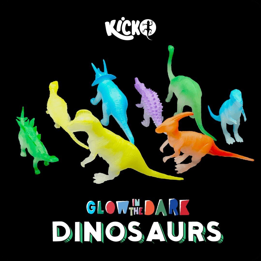 Kicko 5.5 Inch Glow in The Dark Light Dinosaurs