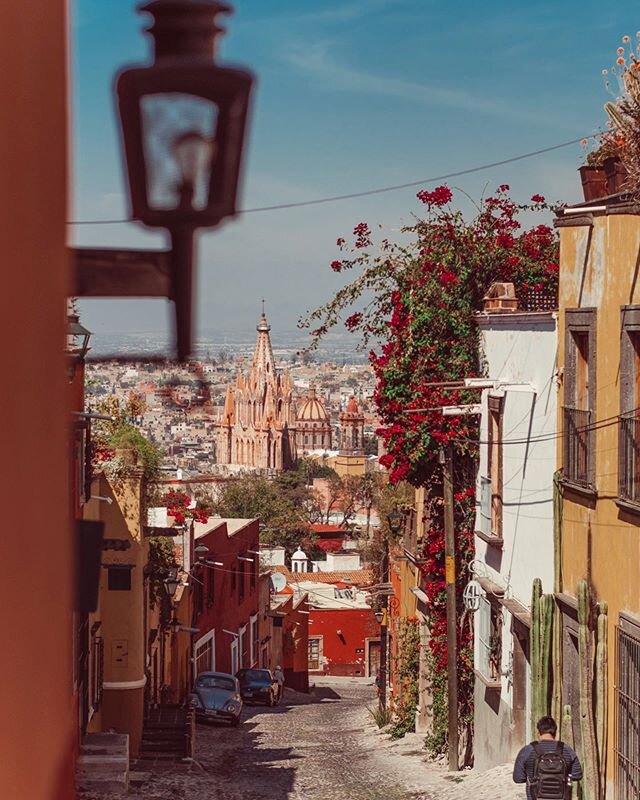 The beautiful Gaudi-style cathedral in the center of San Miguel de Allende