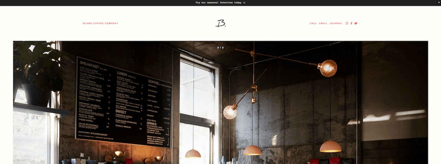 Nieuw Squarespace template voor 2018: Blend