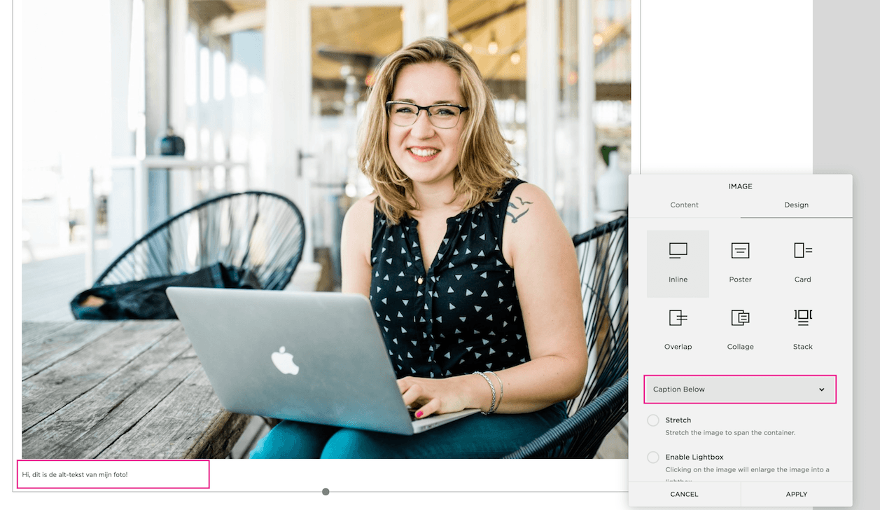 Hoe voeg je alt-text toe aan Squarespace