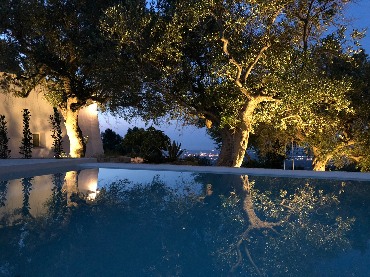 Sea view at night