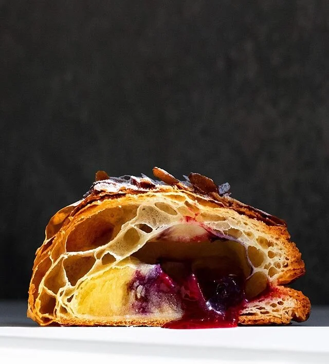 🚨New Flavor Drop🚨 APPLE &amp; BLUEBERRY PIE BEAR CLAW. We&rsquo;re open today. 15% of all sales go to @blklivesmatter . Caramelised Apple Pie filling &amp; Fresh Blueberry Pie Filling and Almond Cream in our Bear Claw, dusted with almonds and sugar