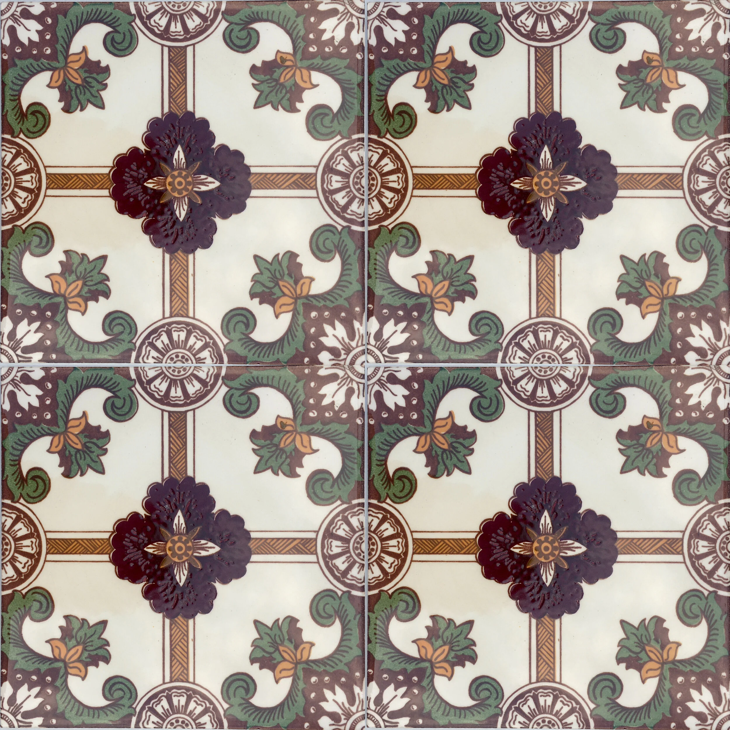 Quartered (Panel; 4 Tiles) — CERAMIC CITY STORIES