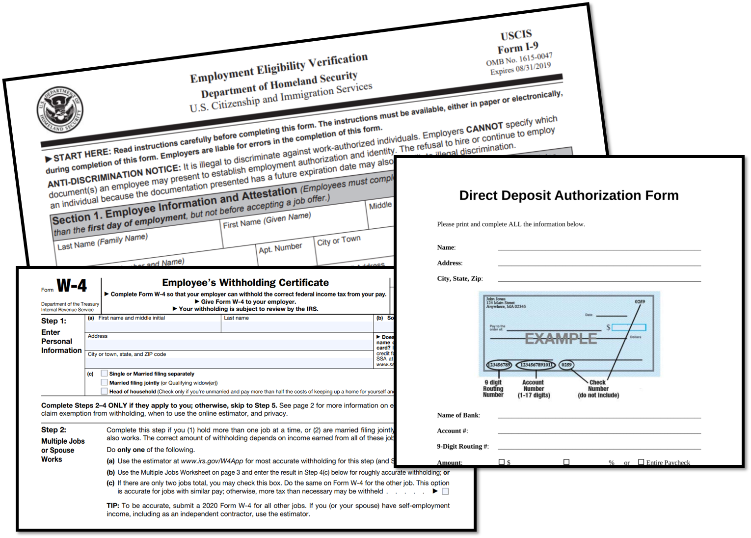 ALL NEW HIRE FORMS, CUSTOM FORMS, UPLOAD FORMS are  Electronically SIgned!