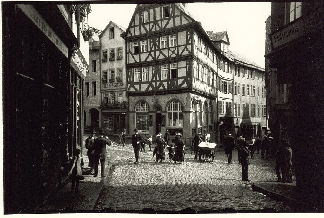 One of the first 35mm photographs ever made, taken by Oskar Barnack in Lüdenscheid around 1914 using the Ur-Leica prototype.