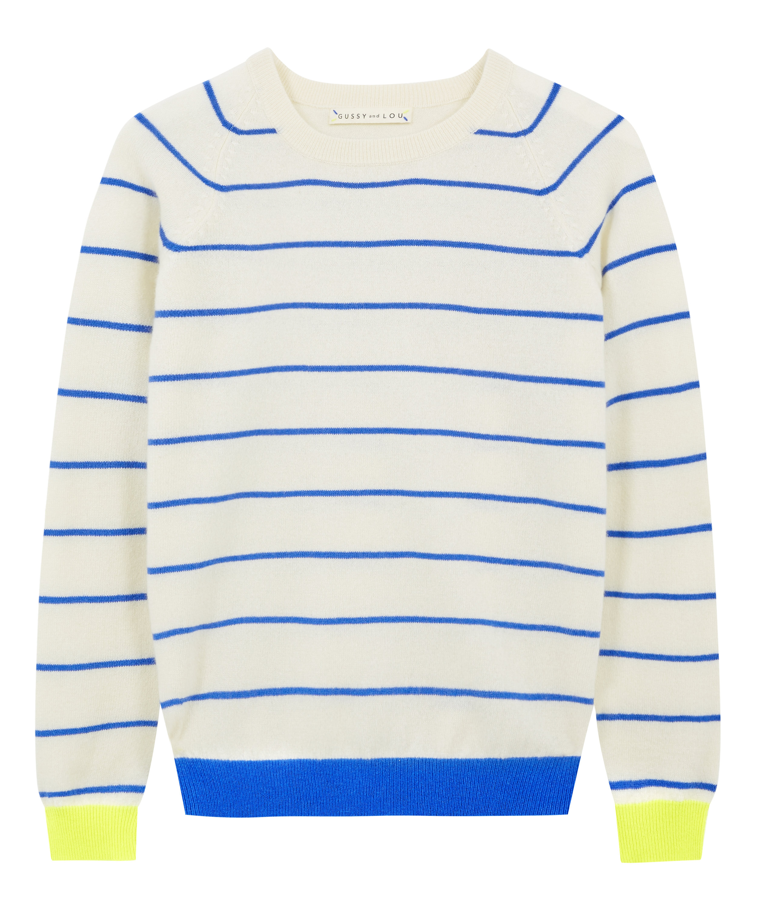 Ladies Cashmere Neon Stripe Jumper — Gussy and Lou