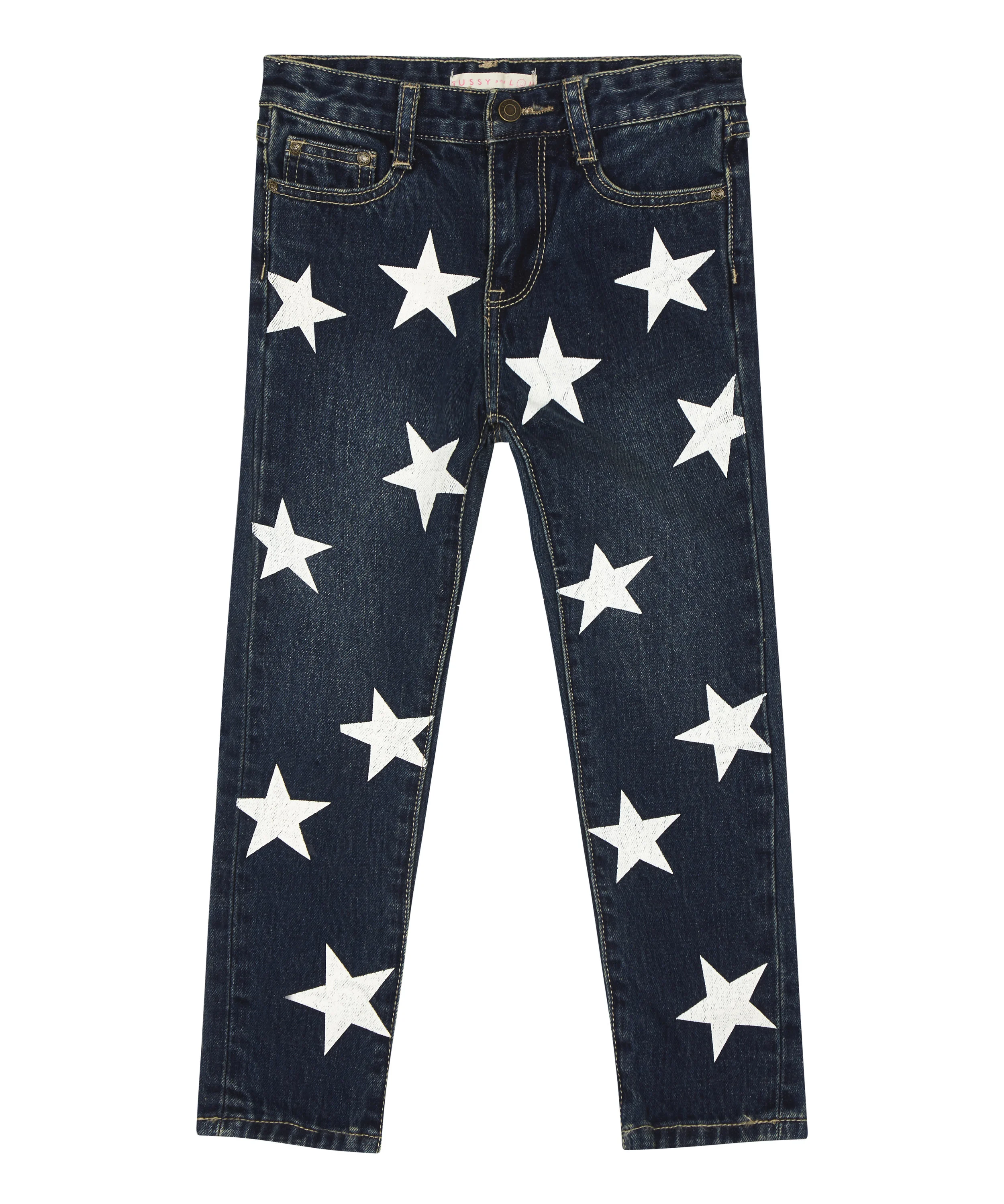 Kids Denim Jeans with White Stars 