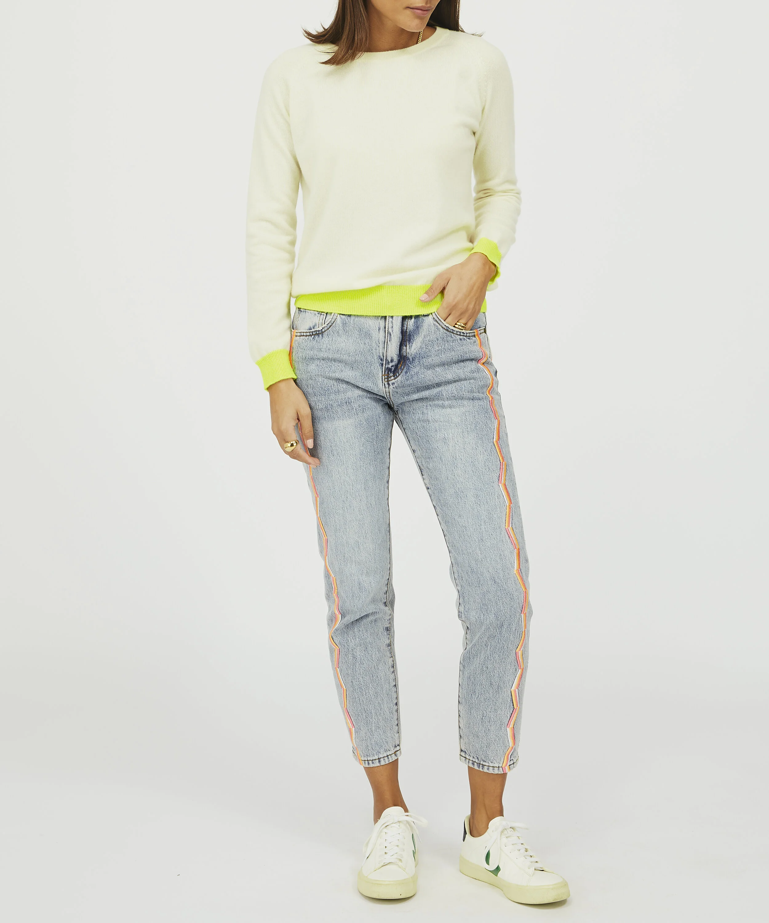 neon cashmere sweater