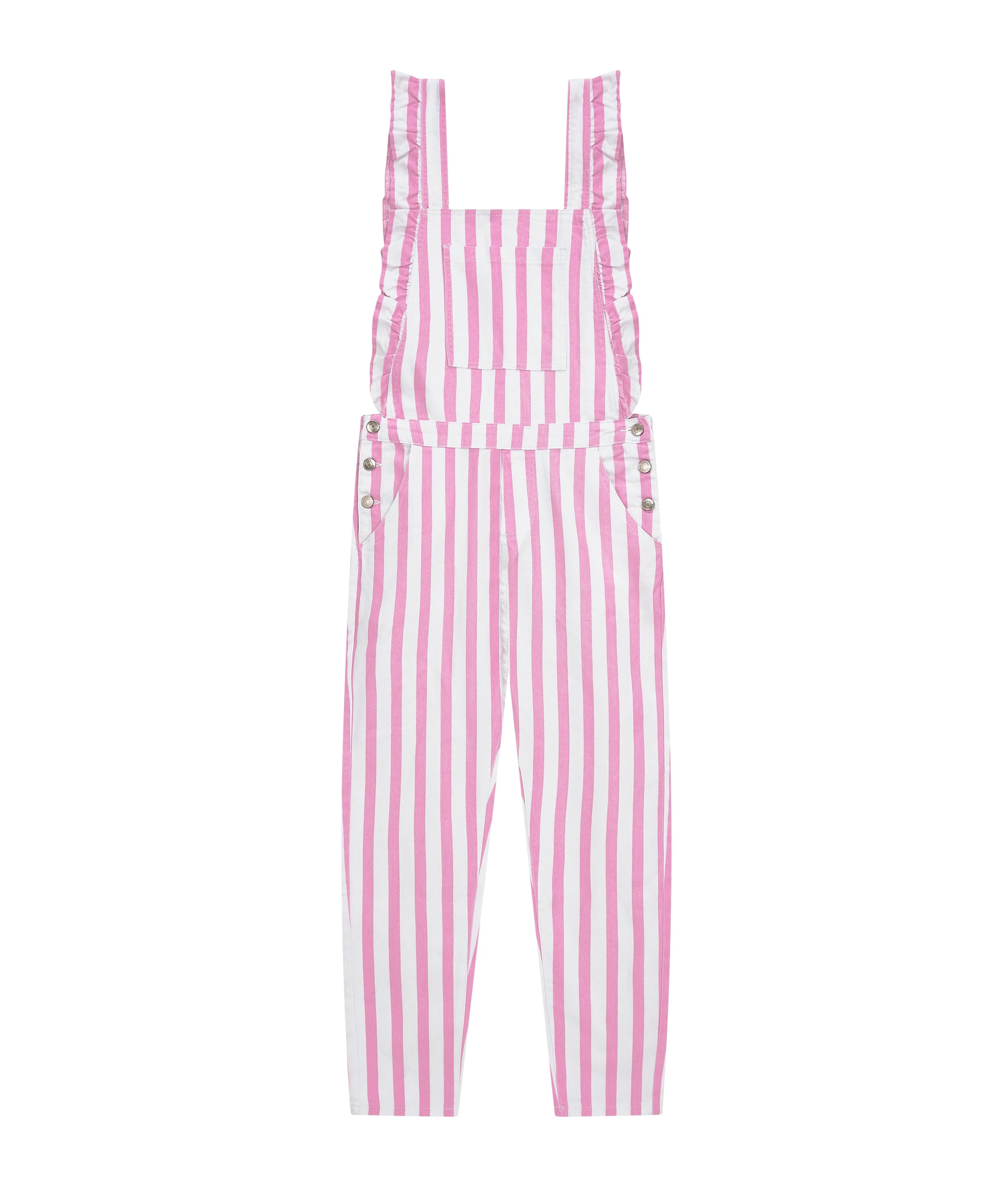 Ladies Pink Stripe Dungarees — Gussy 