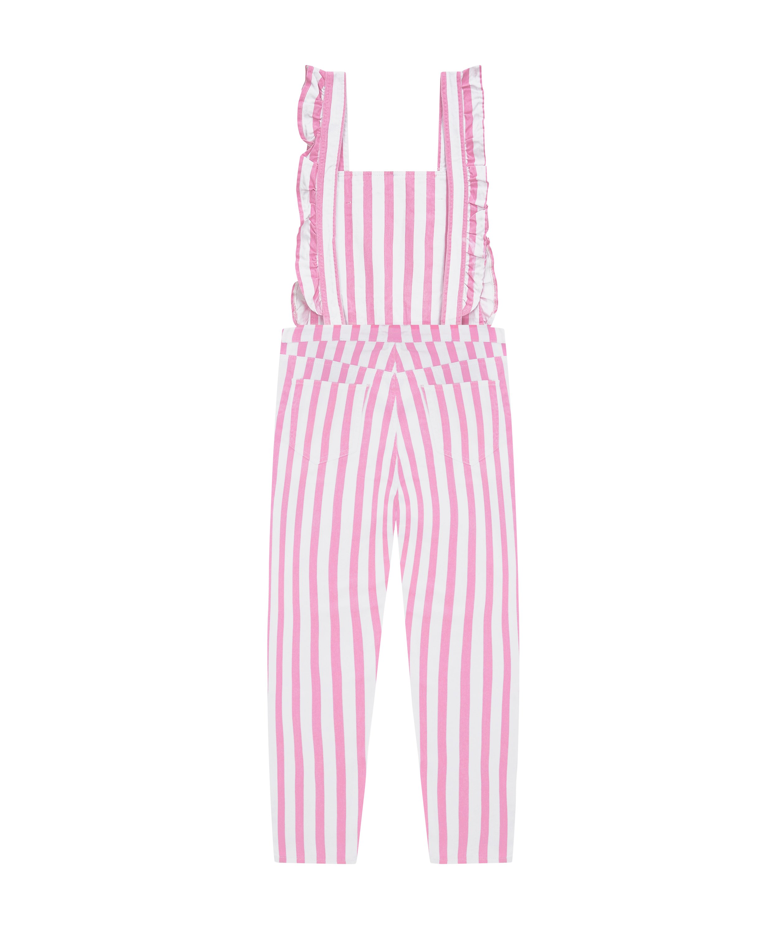 Ladies Pink Stripe Dungarees — Gussy and Lou