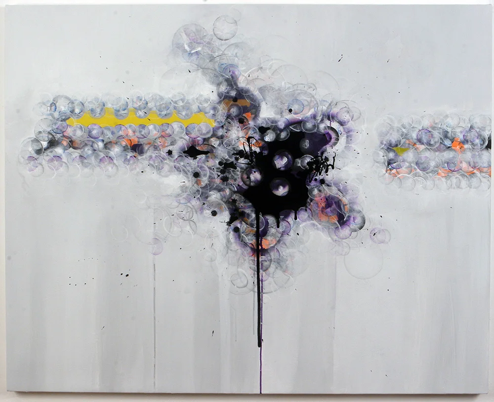 2006, 0601 acrylic & rayon fibers on canvas 50x40.jpg