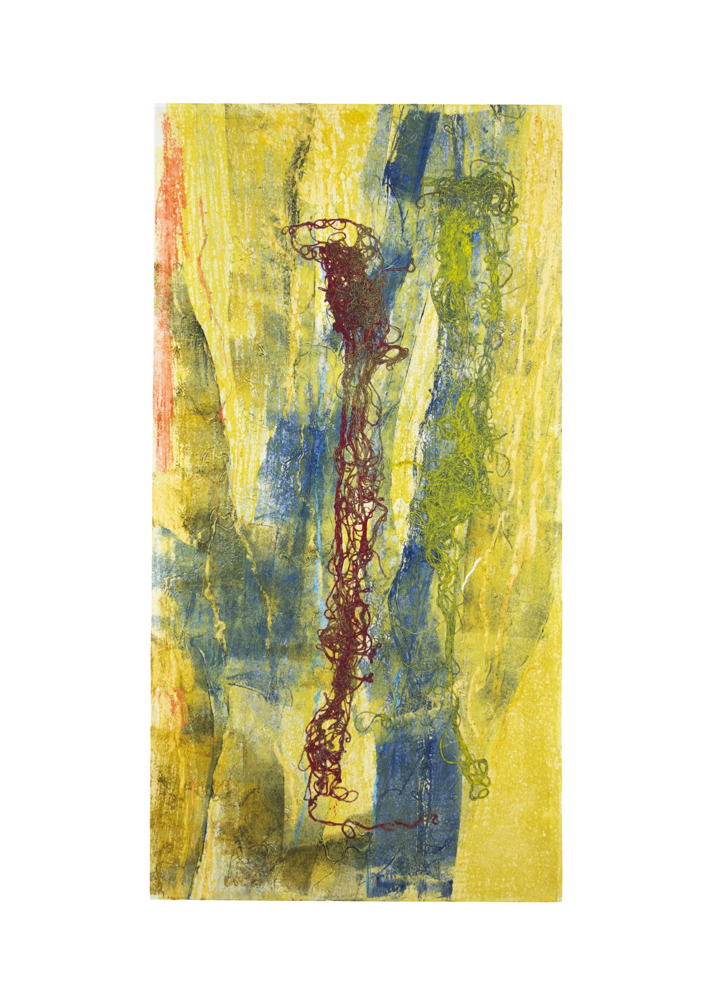 Red Sea, collagraph, image: 19" x 9-3/4"