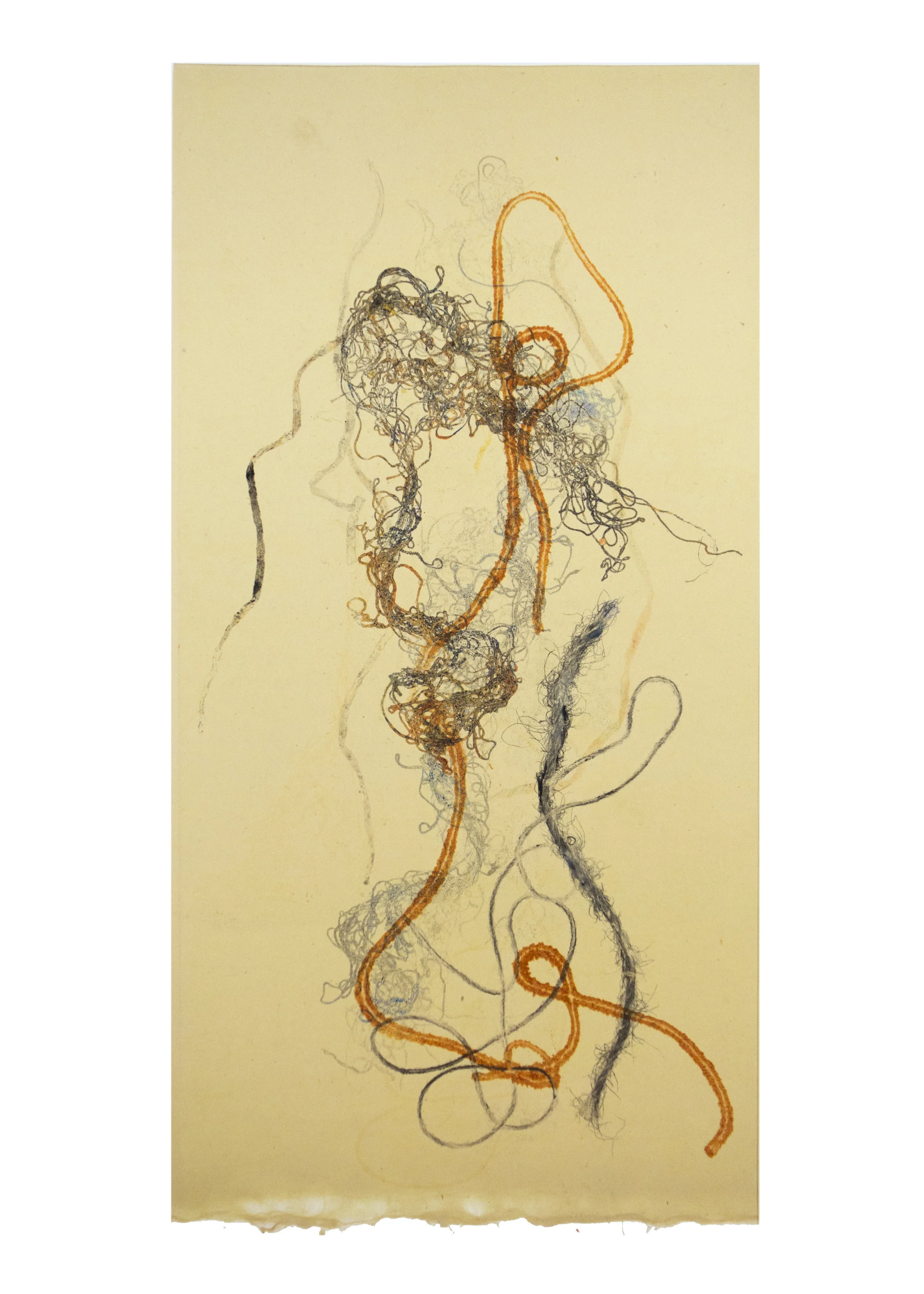 Scroll 8, collagraph, image: 19" x 9-3/4"