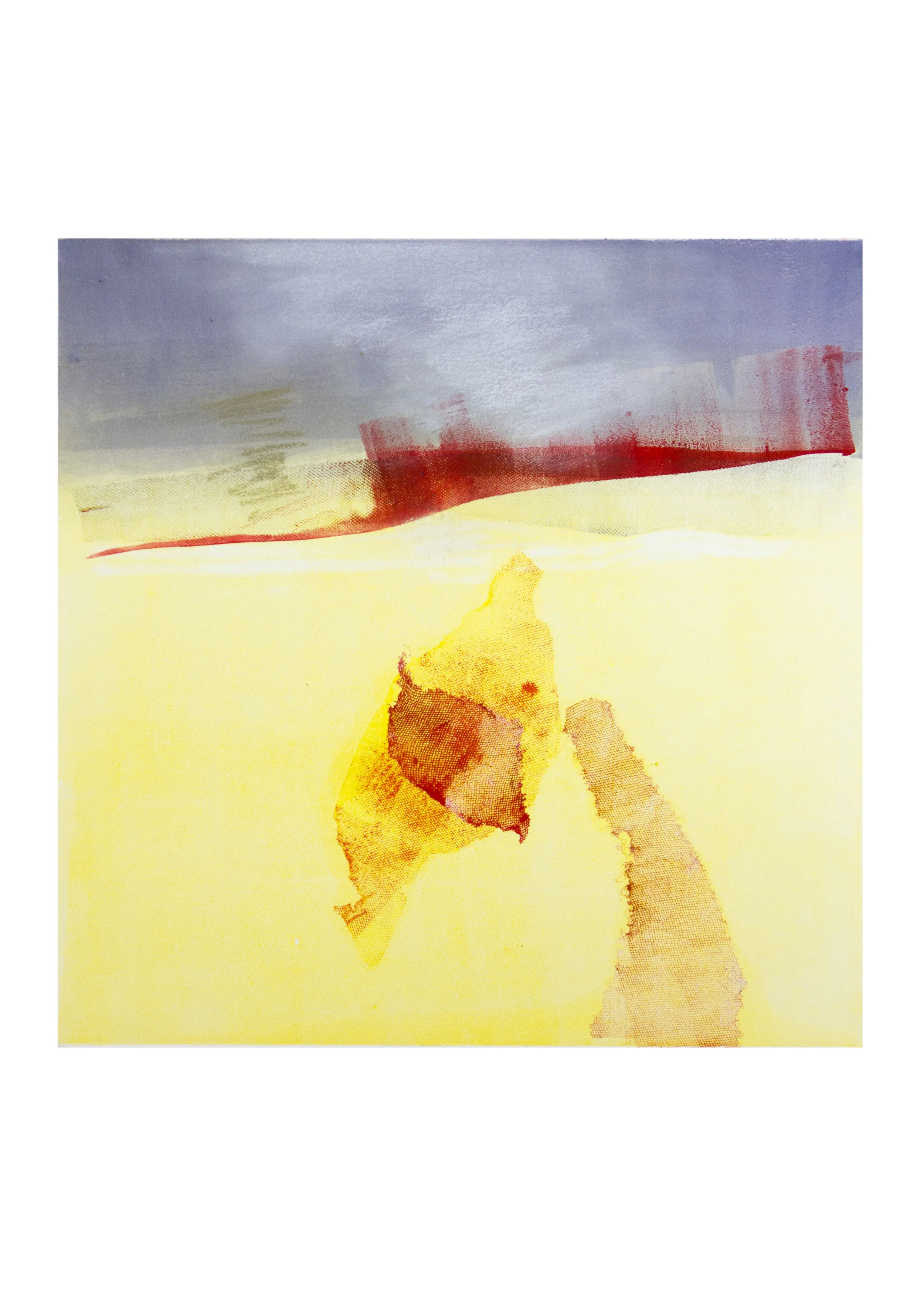 Vivid, monoprint, image: 15" x 15"