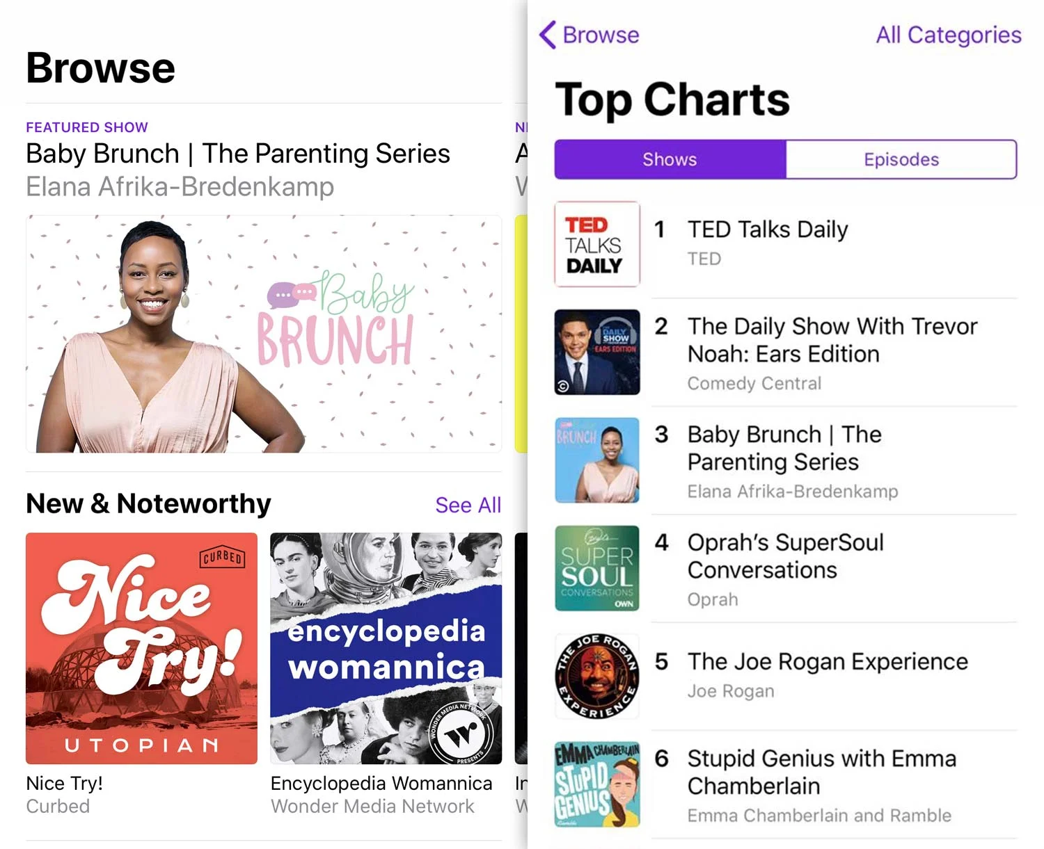 Baby Brunch The Parenting Series at #3 on the Apple Podcast app.