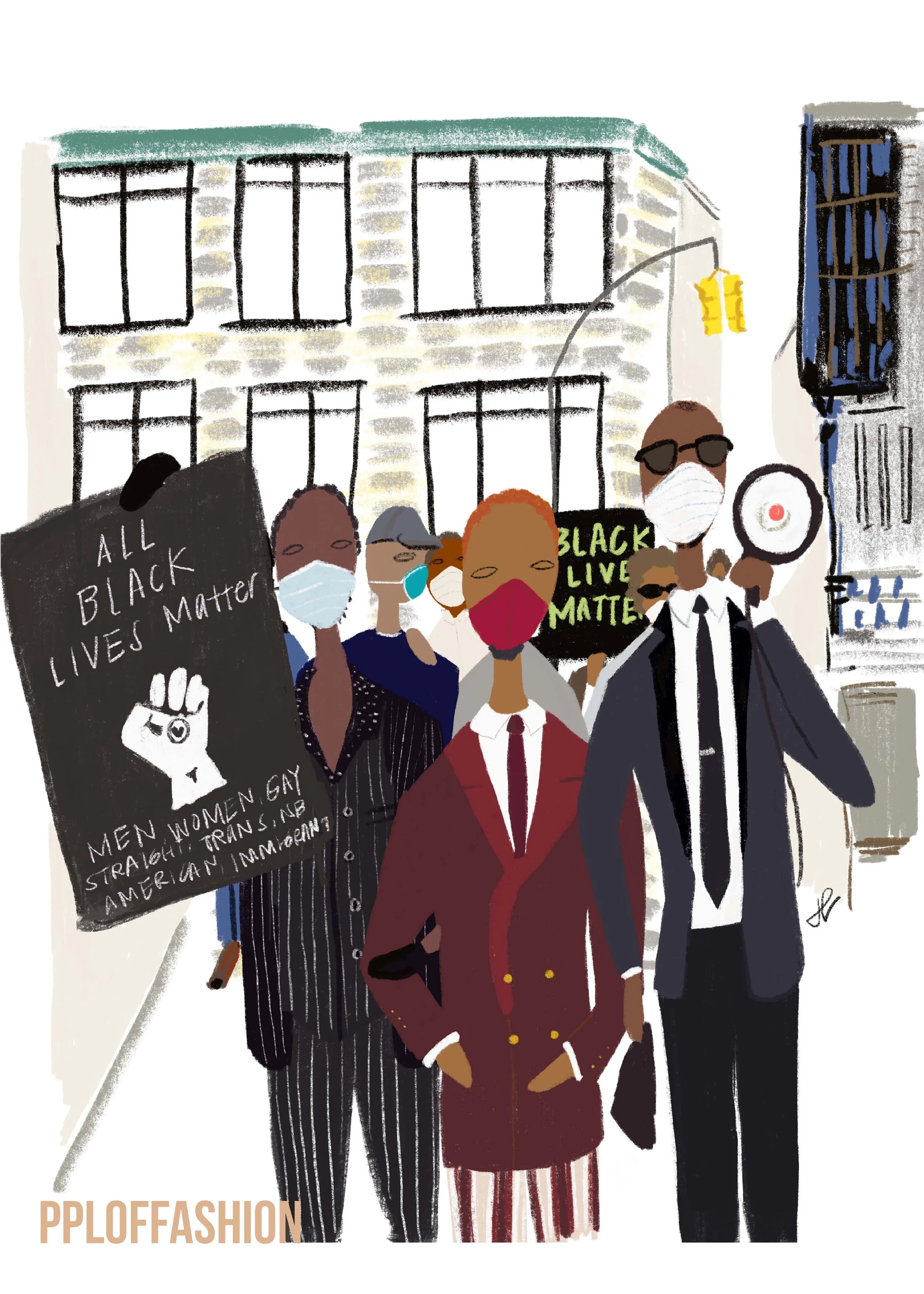  An article by Chioma Nnadi quoted Gabriel Garmon saying, “We wanted to honor [George Floyd] and our other lost brothers and sisters in a way that felt appropriate.” He and a few of his Black creative friends, Brandon Murphy and Harold Waight, held a