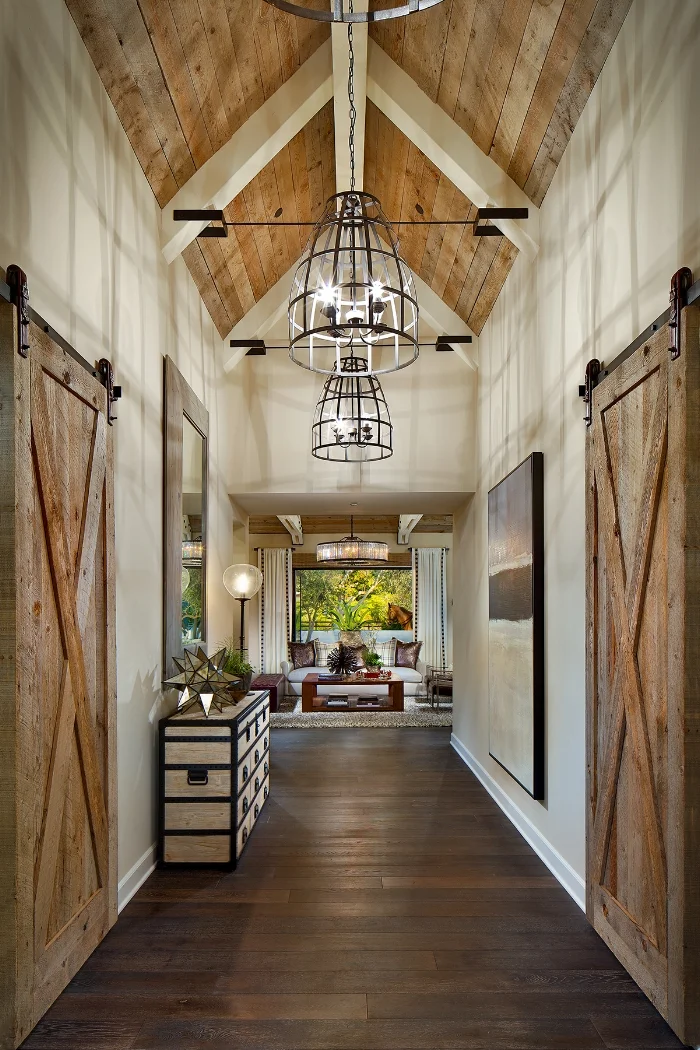 The entryway of the Plan One residence at The Oaks Farms.