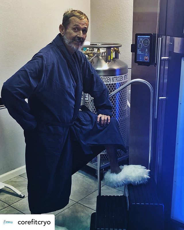 Reposted &bull; @corefitcryo Ross is ready for his whole body cryotherapy !!! &ldquo;.......
......
........
....
...
..
......
#cryo #corefitcryo #cryotherapy #coldtherapy #cooltherapy #recovery #fitness #healthy #wellness #health #gym #wholebodycry