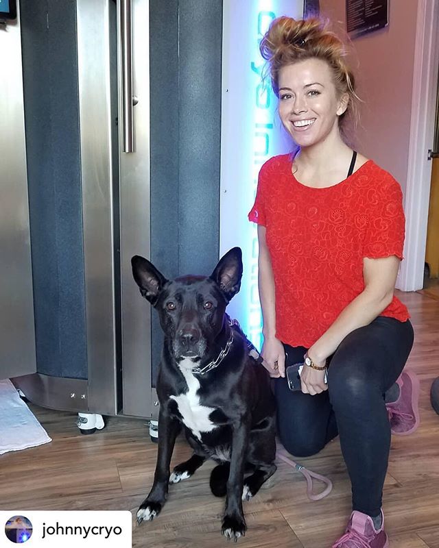 Big shout out to Tierney Powers &amp; her beautiful dog Lani! Tierney went in to  @johnnycryo for #recovery &amp; #preventive maintenance! 
People who have #arthritis will see an increase in flexibility by over 50%.
#cryo is an excellent modality for